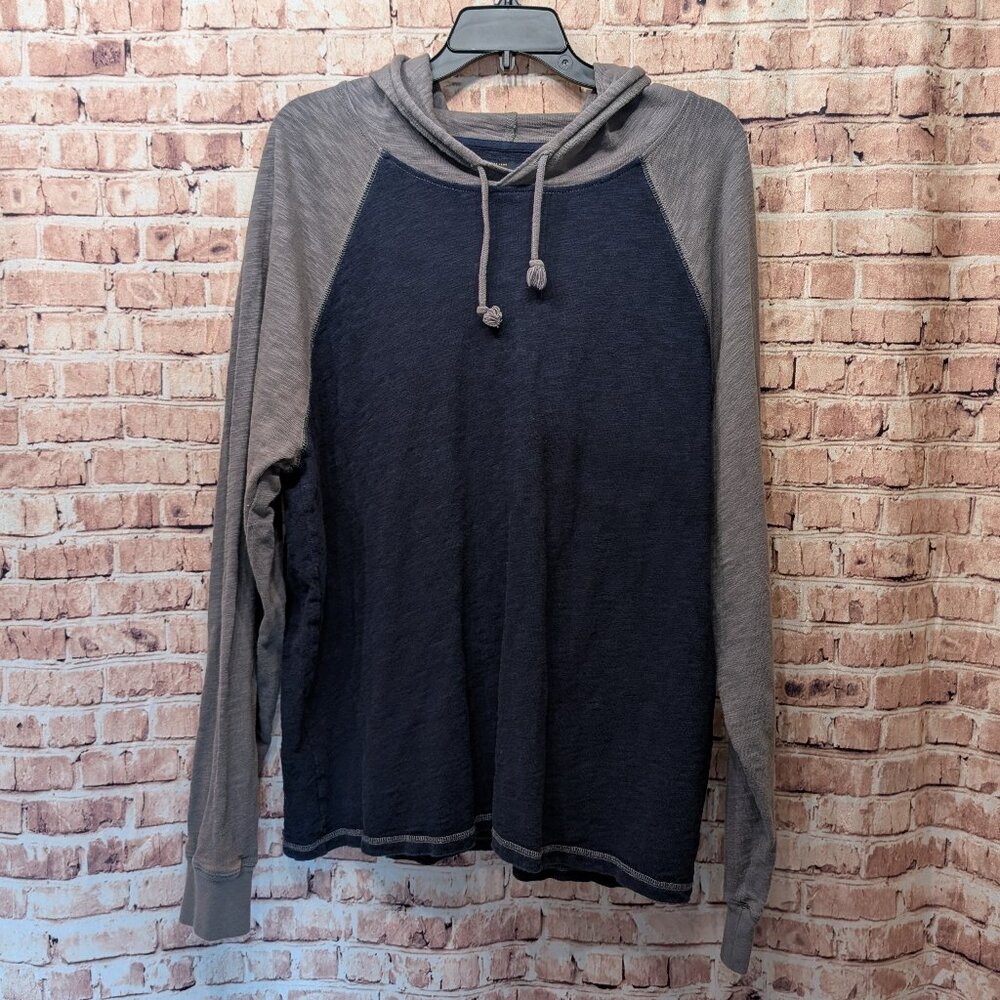 Lucky Brand T-shirt Washed & Worn Hooded Tee Long Sleeve Size XL